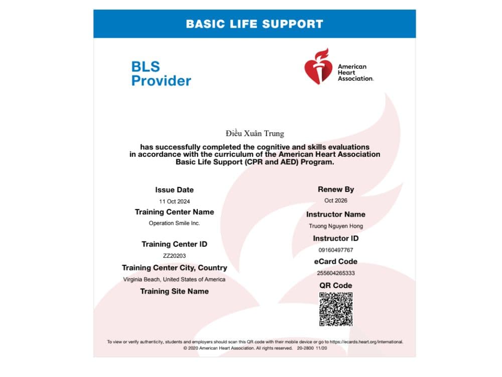 Điều Xuân Trung Certification 4