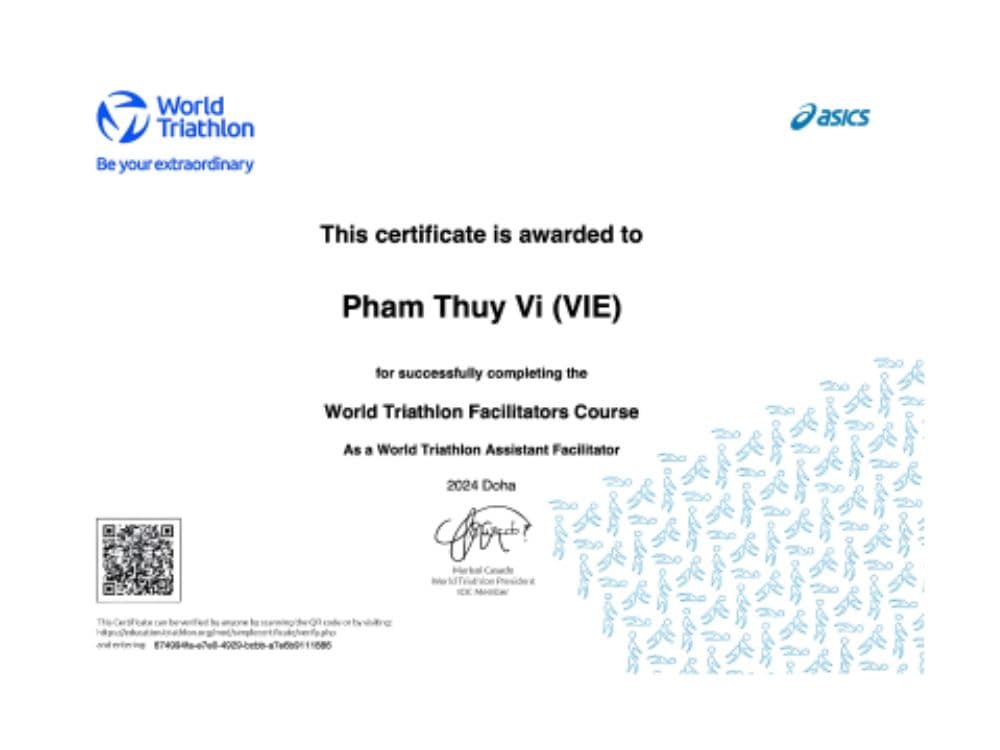 Phạm Thúy Vi Certification 1